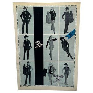 Vintage Print Ad Panhandle Slim 1970 Womens Western Wear Cowboy Omaha NE